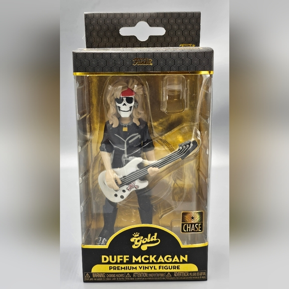 Funko Gold Guns N’ Roses Duff McKagan Chase Rare With Skeleton Face - Picture 1 of 7
